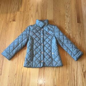 Tommy Hilfiger sage green puffer jacket, size kids M (8-10)